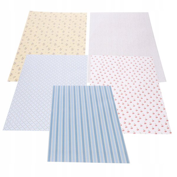 Buntes selbstklebendes Klebeband für Puppenhäuser, 5 Blatt 29x21 cm