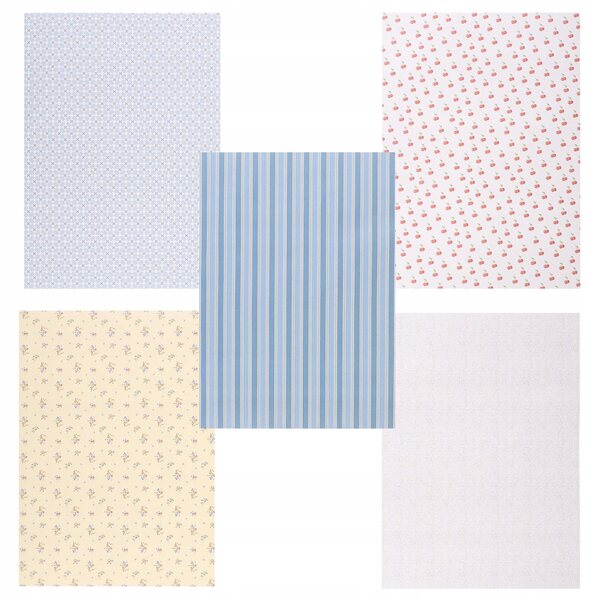 Buntes selbstklebendes Klebeband für Puppenhäuser, 5 Blatt 29x21 cm