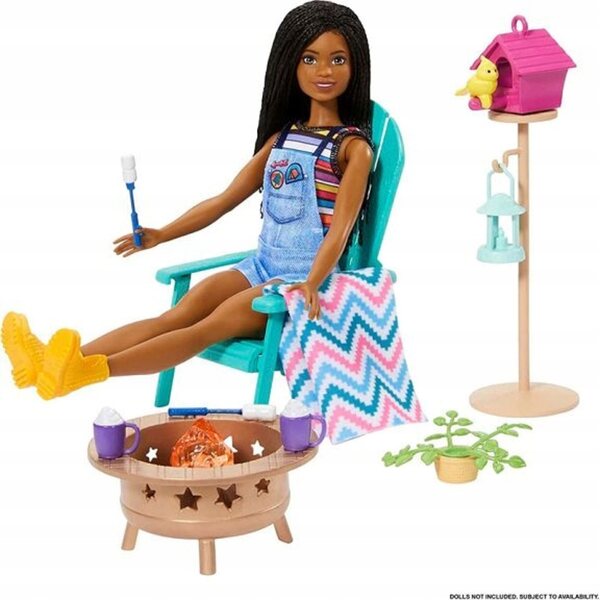 Barbie-Gartengrill mit Möbeln und Zubehör zum Thema kreative Spiele für Kinder