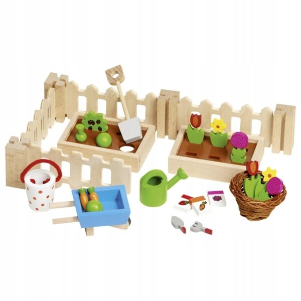Set Gioco Giardiniere in Legno Goki con 32 Accessori per Bambini 3+