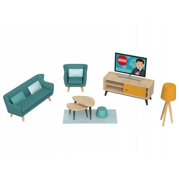 Playtive Holzmöbel-Set für Puppenhaus, ab 3 Jahren