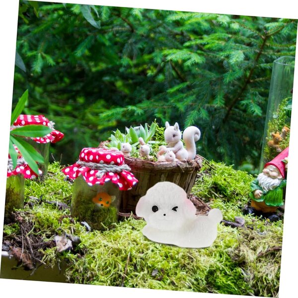 ABOOFAN 12 Stück Hundefiguren aus Kunstharz, realistische Miniaturen für Autos und Mikrolandschaften