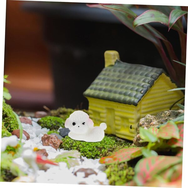 ABOOFAN 12 Stück Hundefiguren aus Kunstharz, realistische Miniaturen für Autos und Mikrolandschaften