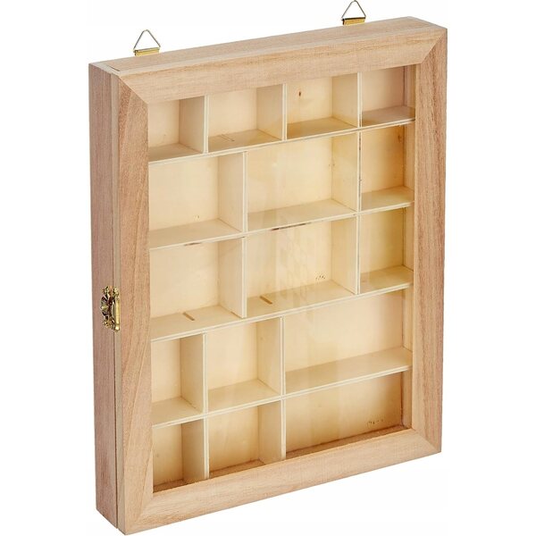 Artemio Beige Holzvitrine 23x28x4 cm für Kinder ab 16 Monaten