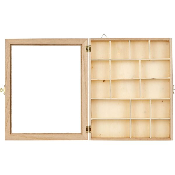 Artemio Beige Holzvitrine 23x28x4 cm für Kinder ab 16 Monaten