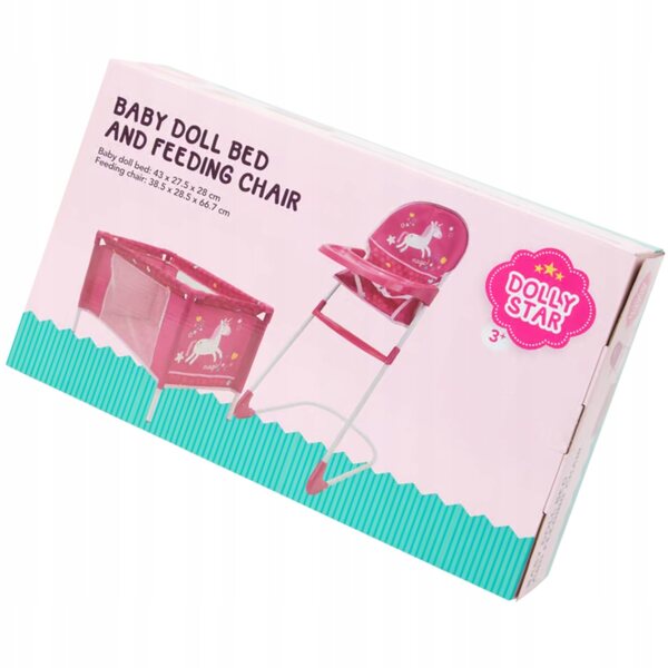 Fotelik e lettino 2 in 1 per bambole, regalo perfetto per bambine