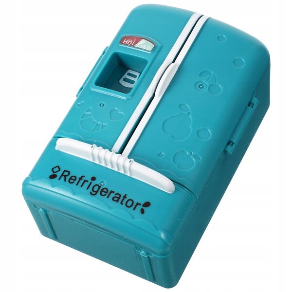 Mini frigorifero in ABS decorativo per casette giocattolo, colore blu 12x7x6 cm