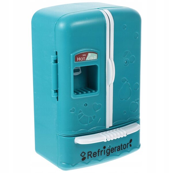 Mini frigorifero in ABS decorativo per casette giocattolo, colore blu 12x7x6 cm