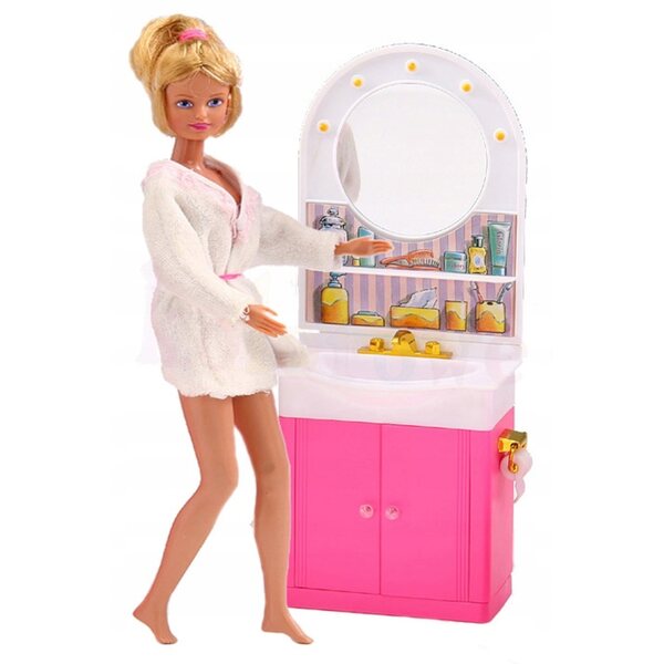 Deluxe Badezimmermöbel-Set für Puppenhaus 29 cm mit komplettem Zubehör