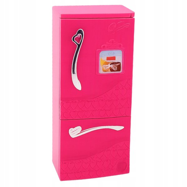 Set Cucina per Bambole con Frigorifero, Forno e Accessori Rosa per Bambole 29 cm
