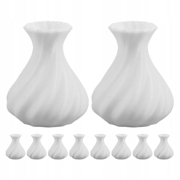 Set 10 mini vasi bianchi per case delle bambole decorativi e realistici