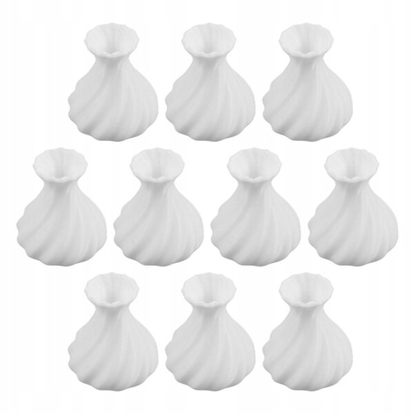 Set 10 mini vasi bianchi per case delle bambole decorativi e realistici