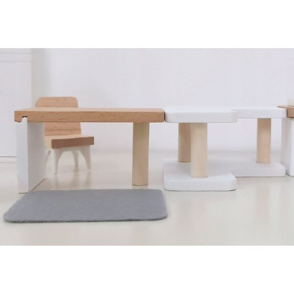 Holzmöbel-Set für Puppenhausküche, Lernspiel 3+