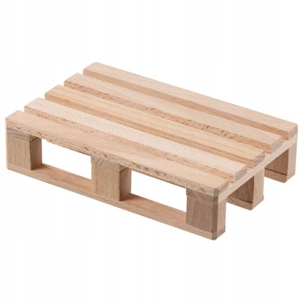Paletta giocattolo in legno Goki compatibile con gru e carrelli elevatori