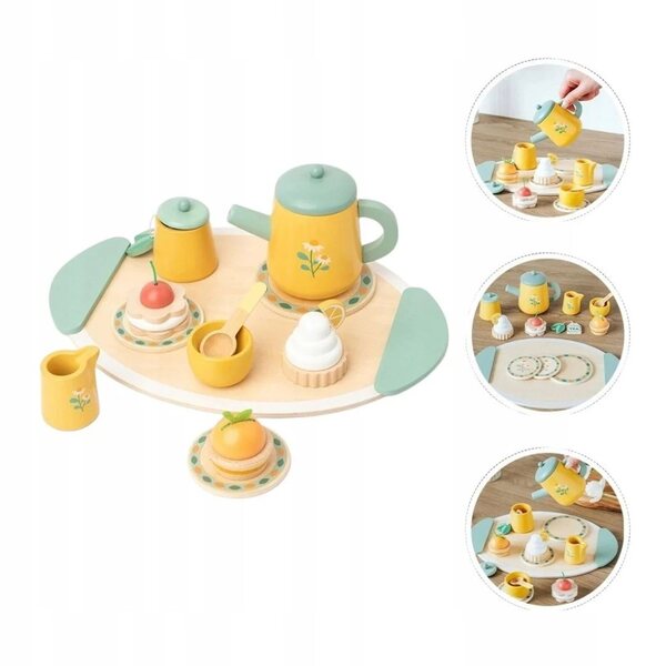 Kabi Kinder-Teeservice aus Holz mit Zubehör, sicher und originell