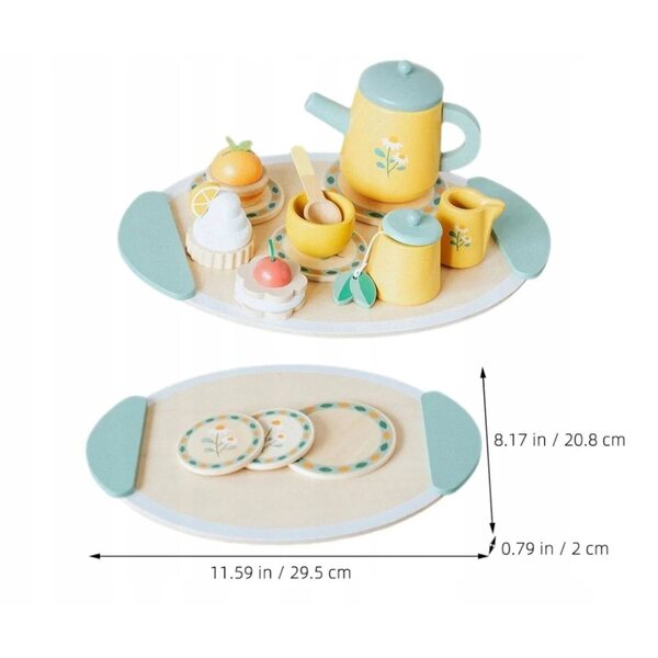 Kabi Kinder-Teeservice aus Holz mit Zubehör, sicher und originell