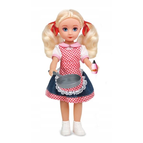 Кухненски комплект Dolls с интерактивни мебели и пълни аксесоари Червен