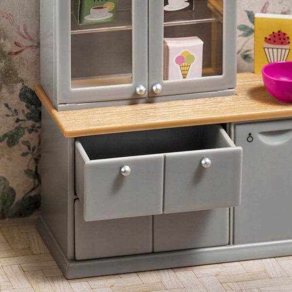 Lundby Puppenhaus-Küchenmöbel-Set mit Geschirrspüler und LED-Sideboard