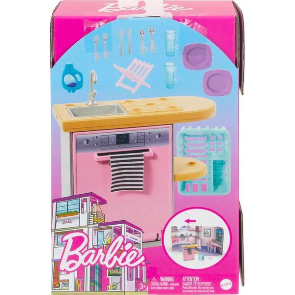 Barbie HJV34 – Abwaschspiel für Kinder ab 3 Jahren aus Kunststoff