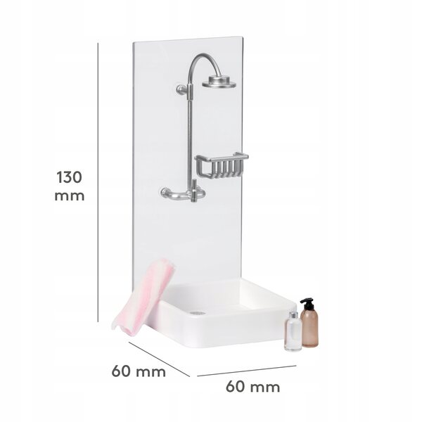 Lundby Puppenhaus-Badezimmer-Duschset mit realistischen Accessoires