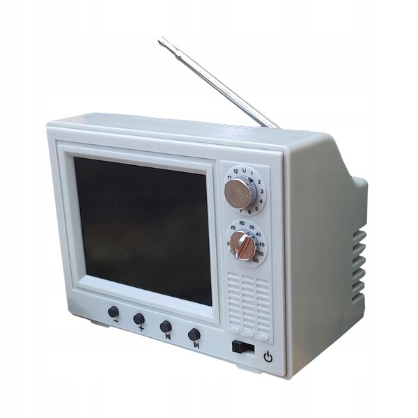 Mini-Arbeitsfernseher 1/12 hellgrün für Puppenhaus im Retro-Stil