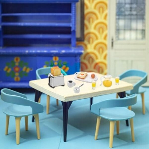 Set Miniatura 14 Decorazioni per Casa delle Bambole 1:12 in Legno Resistente