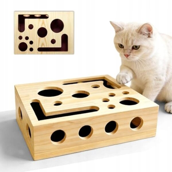Tavola da grattare per gatti puzzle 25x15 cm, giocattolo interattivo per la casa