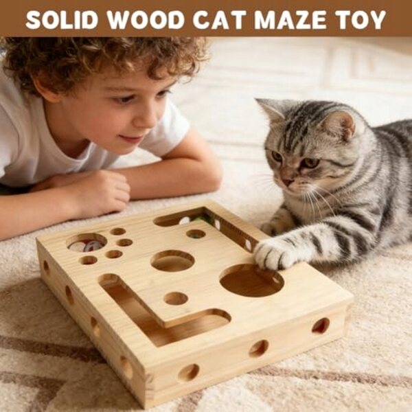 Tavola da grattare per gatti puzzle 25x15 cm, giocattolo interattivo per la casa