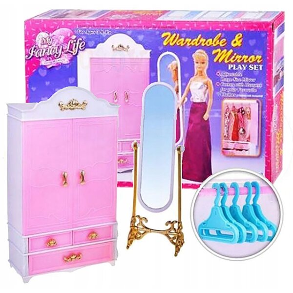 Garderoba con armadio e accessori per bambole da 29 cm Deco Mariage 4105