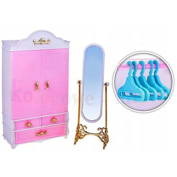 Garderoba con armadio e accessori per bambole da 29 cm Deco Mariage 4105