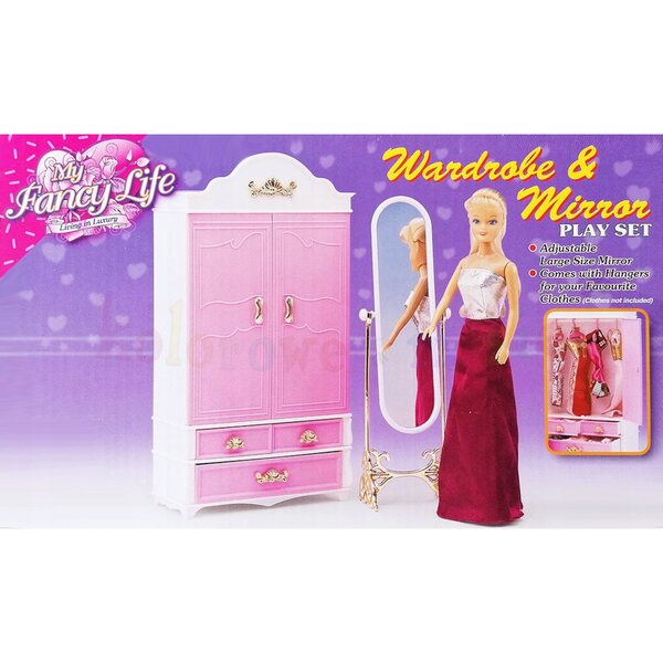Garderoba con armadio e accessori per bambole da 29 cm Deco Mariage 4105