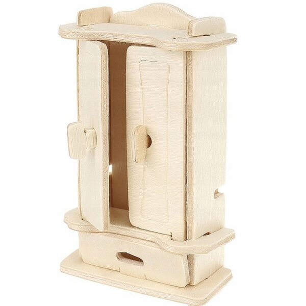 Holzmöbel-Set für Puppenhaus, 34-teilig – Schlafzimmer, Küche, Wohnzimmer