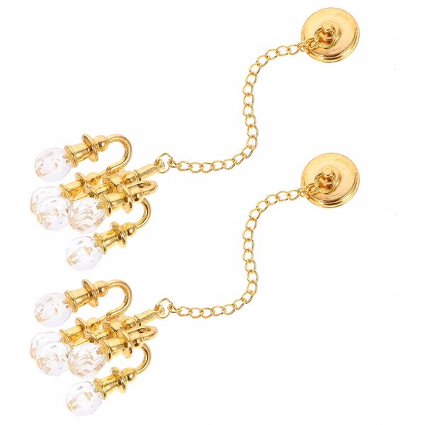 Mini lampadari dorati per case delle bambole, dettagli realistici e resistenti