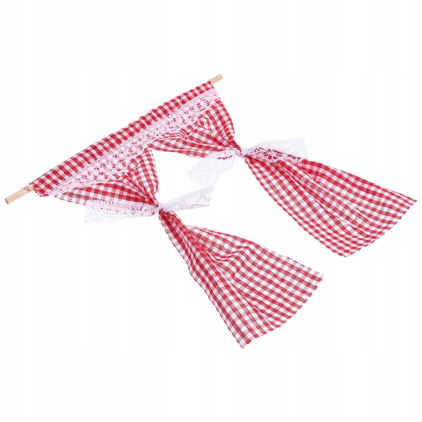 Miniatura tenda in tessuto rossa per casa delle bambole, decorazione elegante