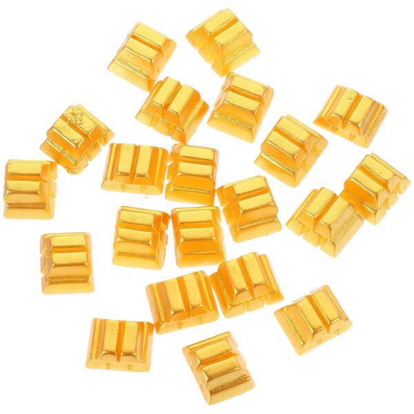 20 goldene Sztabki-Miniaturen aus Harz für Dekorationen und Puppenhäuser