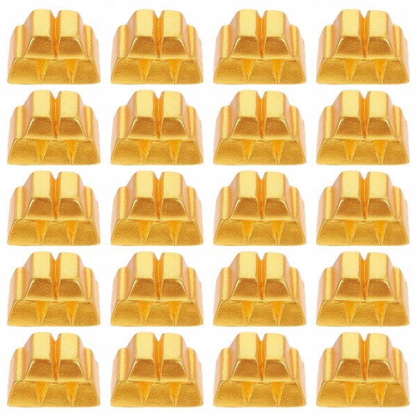 20 goldene Sztabki-Miniaturen aus Harz für Dekorationen und Puppenhäuser