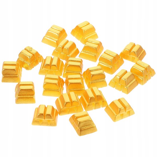 20 goldene Sztabki-Miniaturen aus Harz für Dekorationen und Puppenhäuser