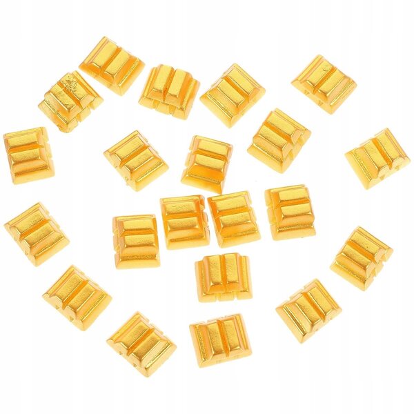 20 goldene Sztabki-Miniaturen aus Harz für Dekorationen und Puppenhäuser