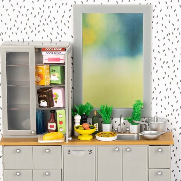 Set accessori cucina realistici per casa delle bambole Lundby 1:18