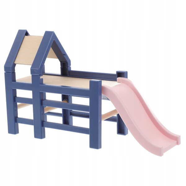 Miniatura Scivolo in Legno per Bambole con Accessori Colorati, Sicuro e Educativo