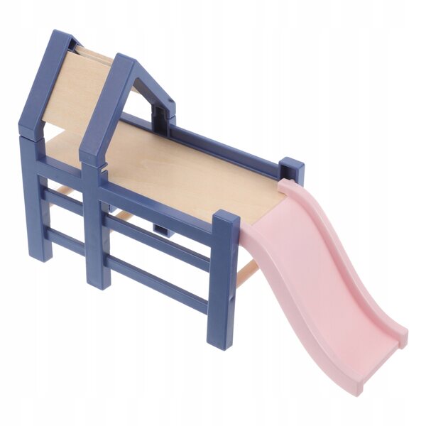Miniatura Scivolo in Legno per Bambole con Accessori Colorati, Sicuro e Educativo