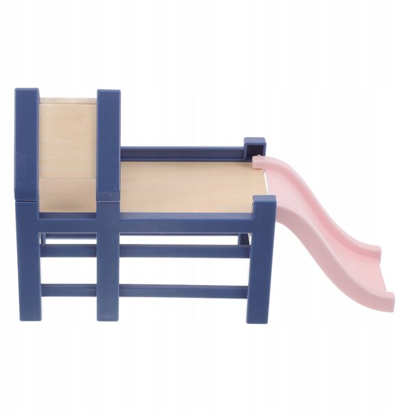 Miniatura Scivolo in Legno per Bambole con Accessori Colorati, Sicuro e Educativo