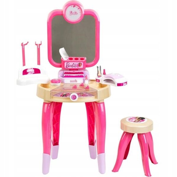 Klein Toaletka Barbie con Lampada per Unghie Ibride e Specchio Illuminato