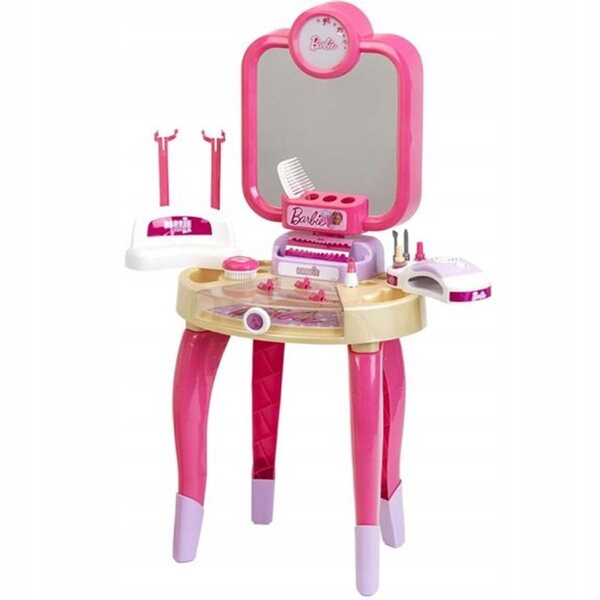 Klein Toaletka Barbie con Lampada per Unghie Ibride e Specchio Illuminato