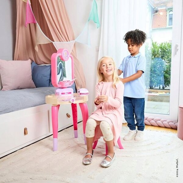 Klein Toaletka Barbie con Lampada per Unghie Ibride e Specchio Illuminato