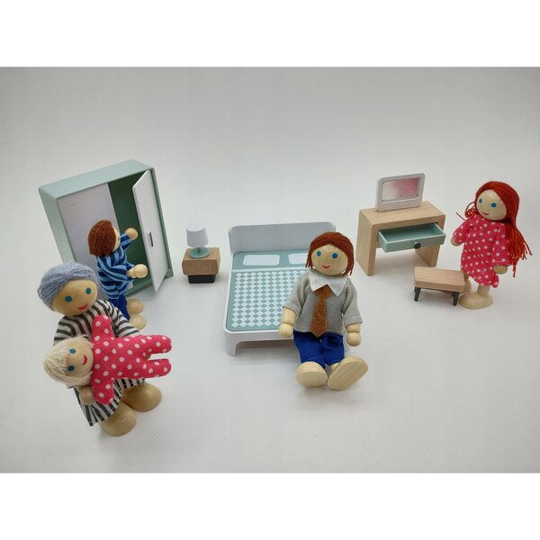 Holzmöbel für das Puppenhaus-Schlafzimmerset von Mini Matters