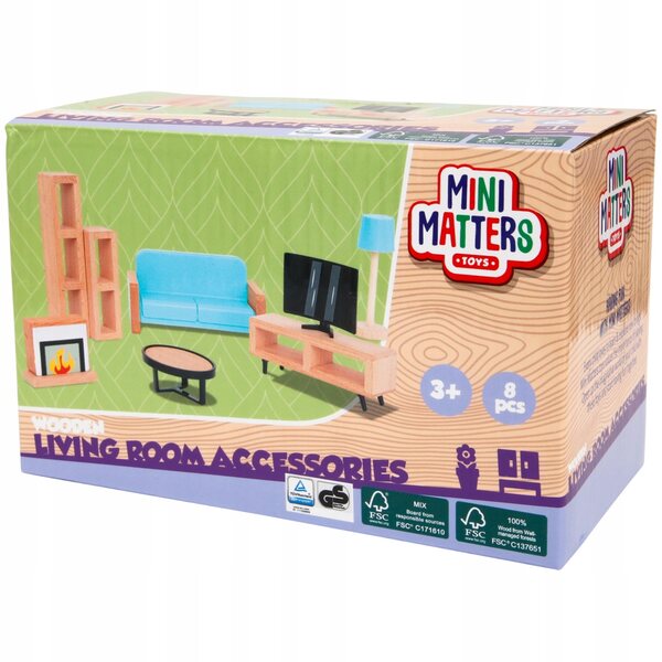 Holzmöbel für das Puppenhaus-Schlafzimmerset von Mini Matters
