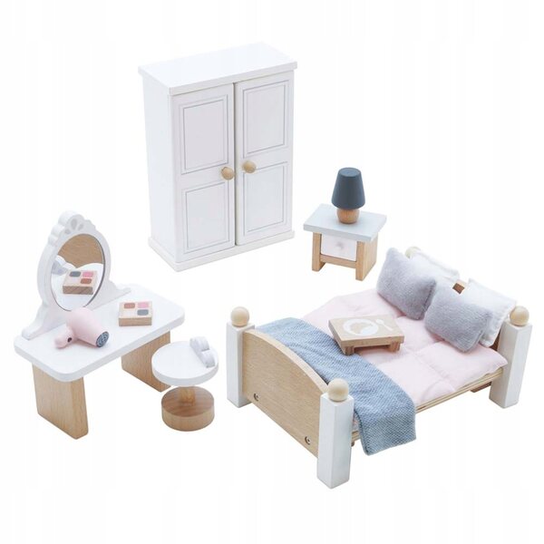 Set mit 19 Holzmöbeln für das Puppenschlafzimmer von Le Toy Van Daisylane