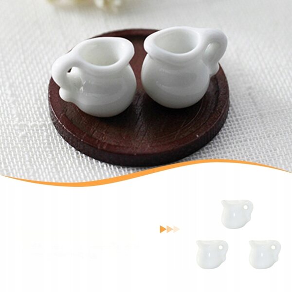 Set 3 Mini Contenitori in Ceramica per Decorazioni Domestiche e Scenografie