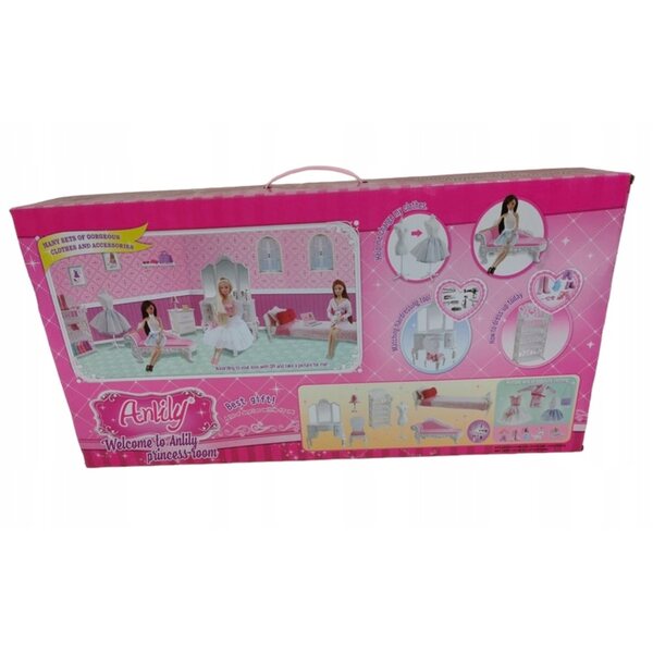 Set Camera della Principessa Anlily con Bambola e Mobili per Bambine 3+
